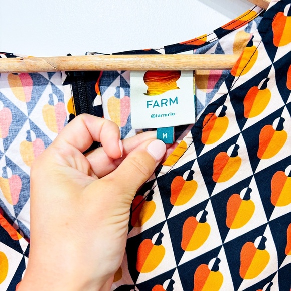 FARM RIO Orange and navy mini dress - Picture 11 of 12